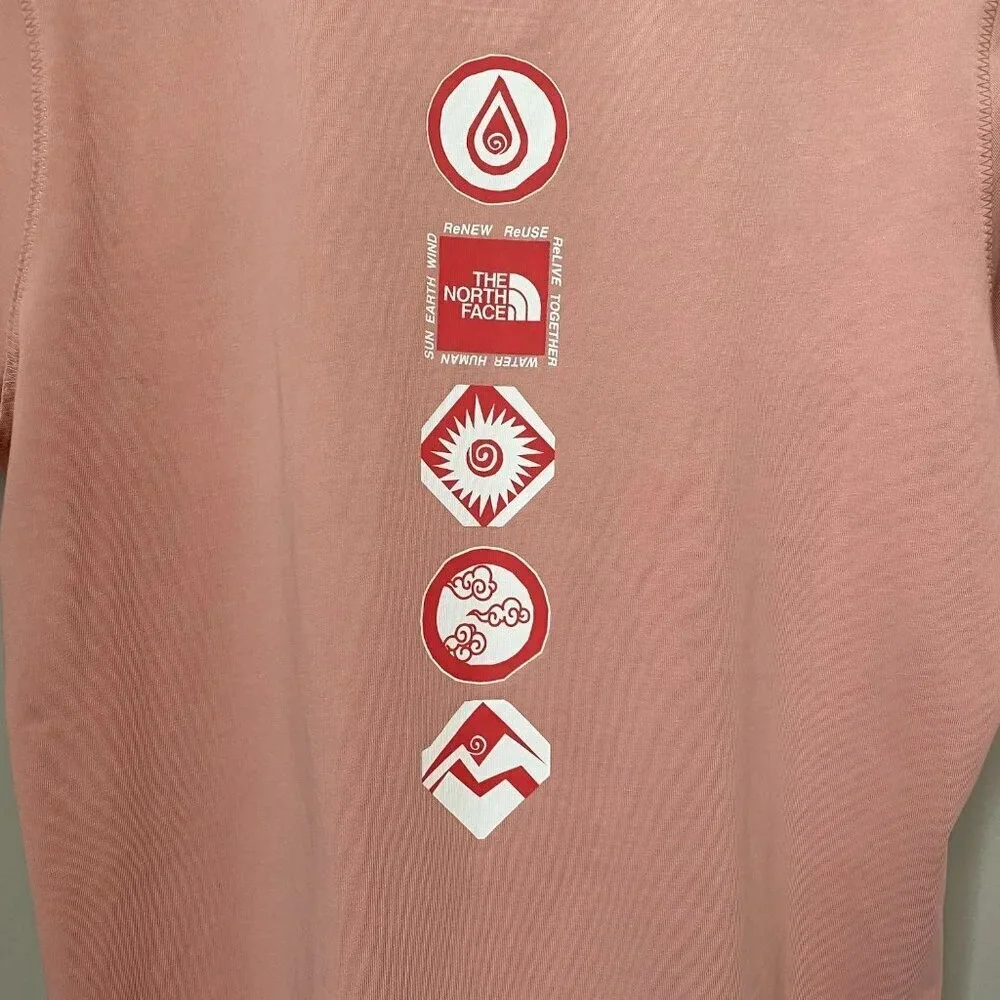 NWOT The North Face Womens Large Himalayan Bottle Short Sleeve Pink Logo T-Shirt - Picture 13 of 16